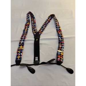 Smithsonian Museum Vintage Silk Flag Suspenders
